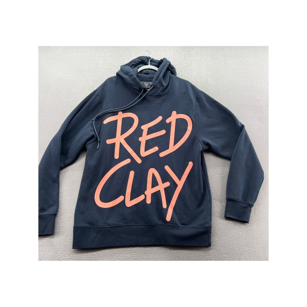 Eastside Golf Red Clay Sweatshirt Men's XL Navy Blue Hoodie Orange Graphic